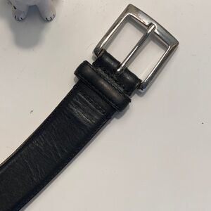 Faconnable Black Leather Belt. Preowned.